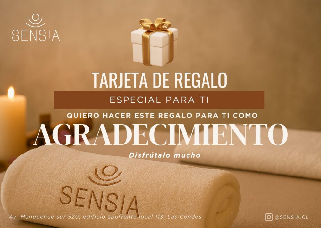 Gift card Sensia Spa de agradecimiento