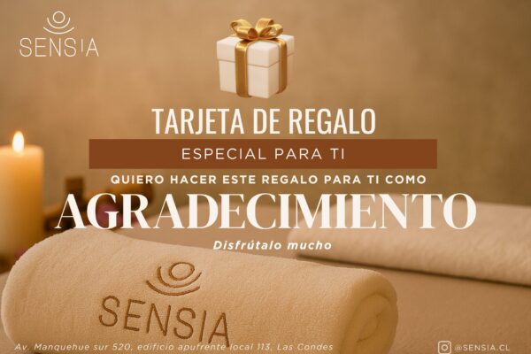 Gift card Sensia Spa de agradecimiento