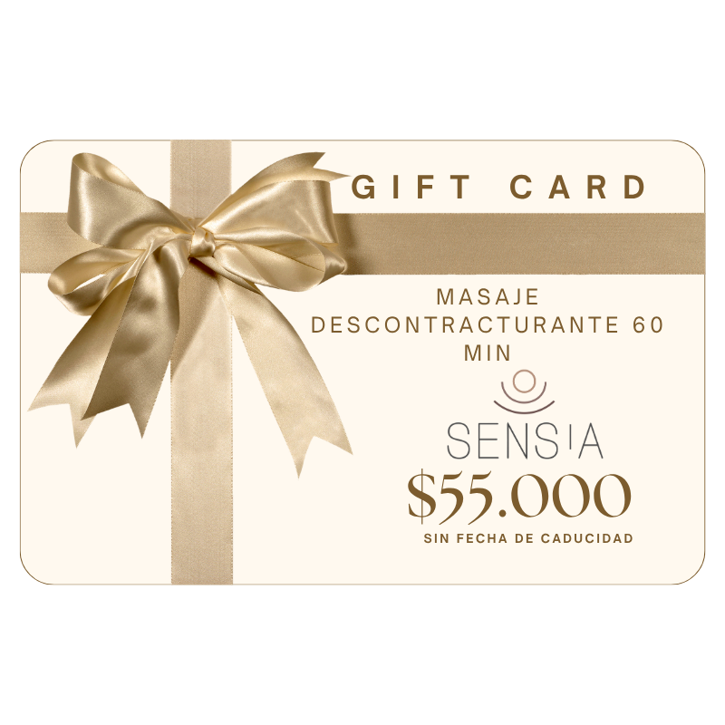 Tarjeta de Regalo – Masaje Descontracturante 60 min 1 Gift Card Sensia Spa De Masaje Descontracturante 60 Min